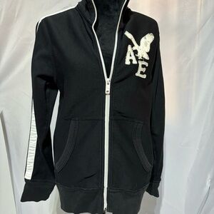 AMERICAN EAGLE Black Zip Up "Vintage Fit" Jacket Mens Size M